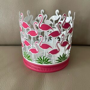 NEW***Bath & Body Works 3-Wick 14.5 oz Candle Sleeve Holder FLAMINGO FLOCK